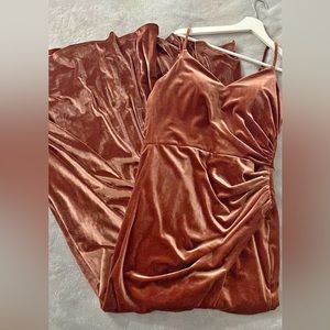 Revelry Rory Velvet in Terracotta Dress